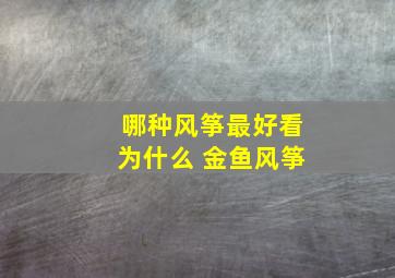 哪种风筝最好看为什么 金鱼风筝